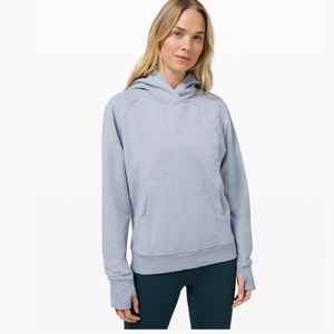 EUC Lululemon Scuba Pullover Hoodie - Heathered Chambray - Size 12